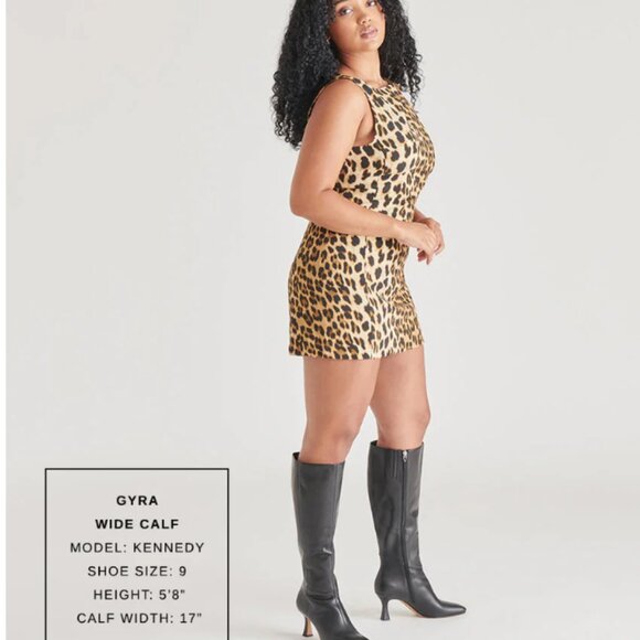 NEW DOLCE VITA Leather Gyra Wide Calf High Shaft Boots DARK OLIVE 925 6t3 - Picture 1 of 10